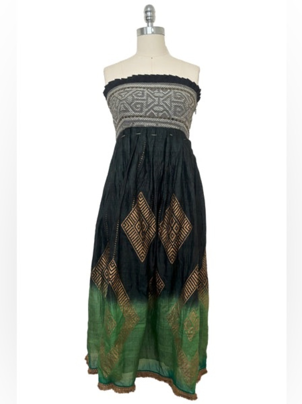 vtg Diane Von Furstenburg Silk Strapless Dress (NWT)